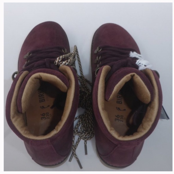 SALE Birkenstock Jackson Ochre Burgundy Red Leather Ankle Boots EU 36 US 5 NEW - Picture 4 of 15